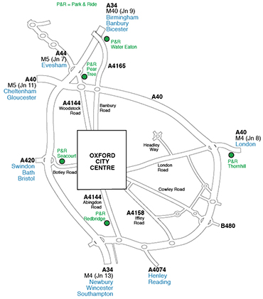 How to get to Oxford University of Oxford